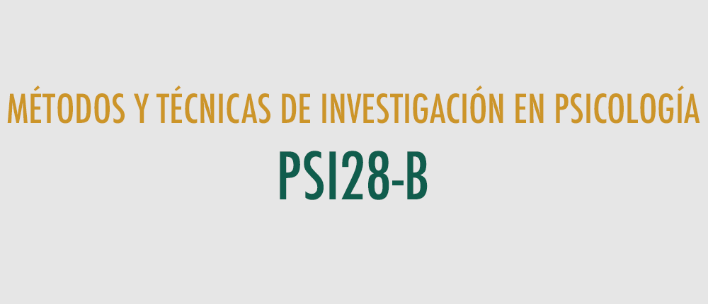 B-Métodos y técnicas de investigación en psicología