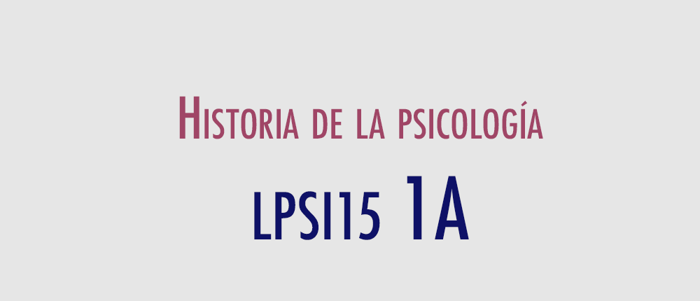 1A - Historia de la psicología