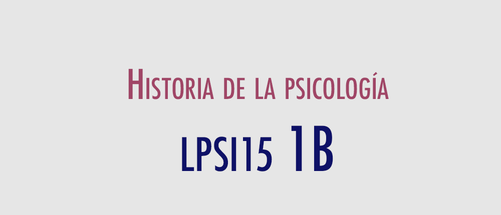 1B - Historia de la psicología